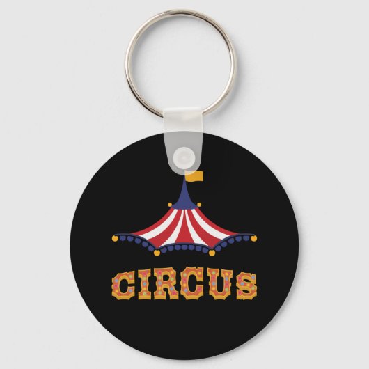 Circus tent emmoticon voor het evenementspersoneel sleutelhanger (Voorkant)