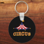 Circus tent emmoticon voor het evenementspersoneel sleutelhanger (Voorkant)