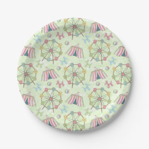 Circus Tent Ferris Wheel voor Baby Papieren Bordje