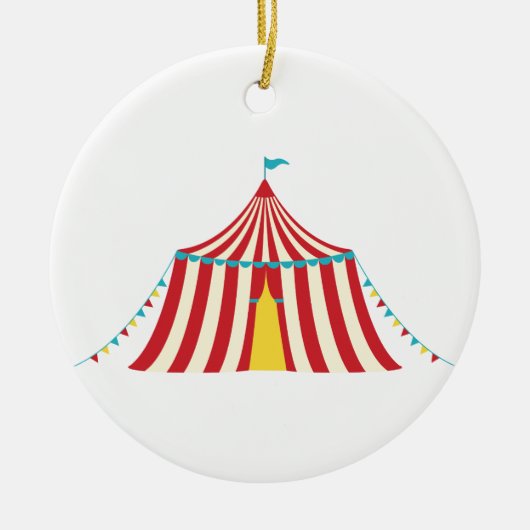 Circus Tent Keramisch Ornament (Voorkant)