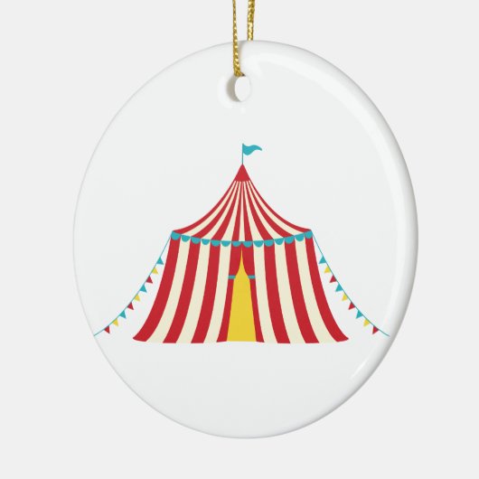 Circus Tent Keramisch Ornament (Links)