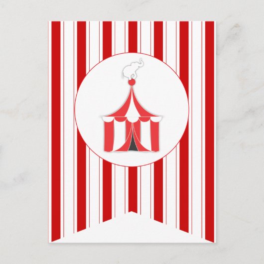 Circus Tent Party Flag Bunting Banner Post Card Briefkaart (Voorkant)