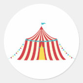 Circus Tent Ronde Sticker (Voorkant)