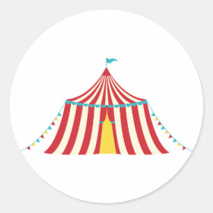 Circus Tent Ronde Sticker