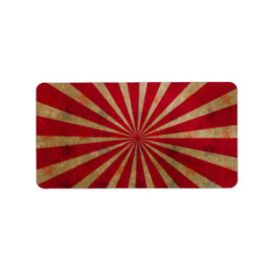  Circus Tent Stars Red Lines Carnaval Etiket