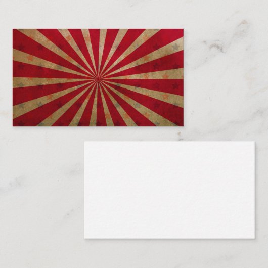  Circus Tent Stars Red Lines Carnaval Informatiekaartje (Voorkant / Achterkant)