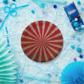 Circus Tent Stars Red Lines Carnaval Papieren Bordje (Feest)