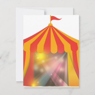 Circus Tent-uitnodiging Kaart