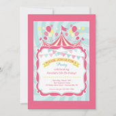 Circus Tent-uitnodiging Kaart (Voorkant)