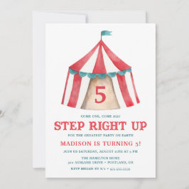  Circus Tent | Uitnodiging van de partij Birthday