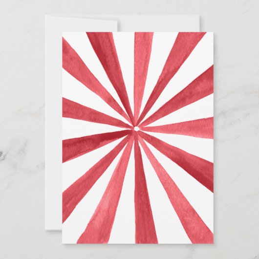  Circus Tent | Uitnodiging van de partij Birthday (Achterkant)