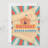 Circus Tent Verjaardag Carnaval Party Kaart (Achterkant)