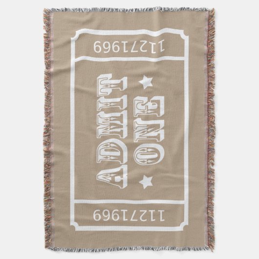 Circus Theater Movie Ticket Admit One Deken (Voorkant Verticaal)