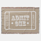 Circus Theater Movie Ticket Admit One Deken (Voorkant)