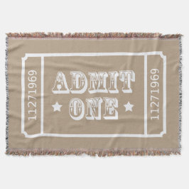 Circus Theater Movie Ticket Admit One Deken