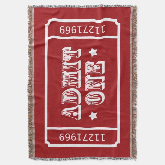 Circus Theater Movie Ticket Admit One Deken (Voorkant Verticaal)