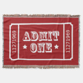 Circus Theater Movie Ticket Admit One Deken (Voorkant)