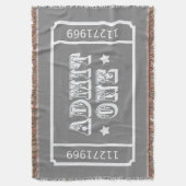 Circus Theater Movie Ticket Admit One Deken (Voorkant Verticaal)