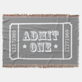 Circus Theater Movie Ticket Admit One Deken