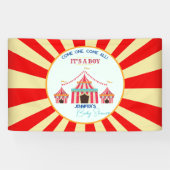Circus thema Baby shower Party Spandoek (Horizontaal)