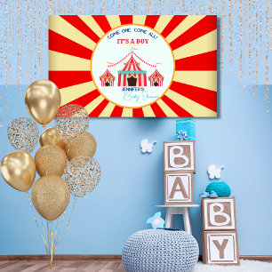 Circus thema Baby shower Party Spandoek