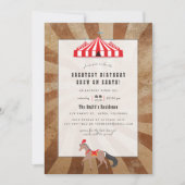  Circus Thema Birthday Party Foto Kaart (Voorkant)