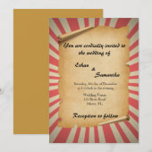 Circus thema bruiloft uitnodiging (Voorkant / Achterkant)