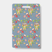 Circus Thema Clown Olifant Blauw Hal Pas Badge (Achterkant)