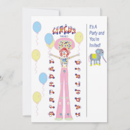 Circus Thema Feest Kaart