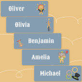 Circus Thema Kinderen Waterdichte Labels
