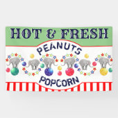 Circus Thema Olifant Carnaval Snack Bar Spandoek (Horizontaal)