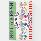 Circus Thema Olifant Carnaval Snack Bar Spandoek (Verticaal)