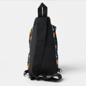 Circus thema op blauw sling bag (Achterkant)