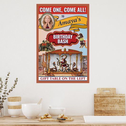 Circus Thema Schuimboard Welkom Bord Poster (Keuken)