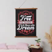 Circus thema typografische Motivatie quote Hangend Wandkleed (Slaapkamer)