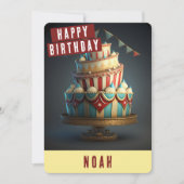 Circus thema Verjaardag Kaart (Voorkant)