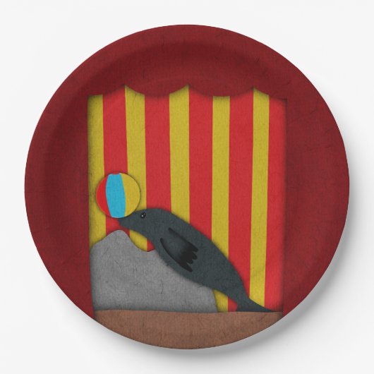 Circus Thema Verjaardagsfeestje Bord (Voorkant)
