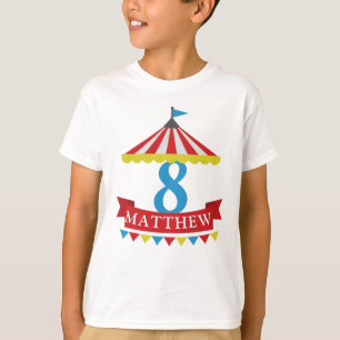 Circus thema verjaardagsshirt - aanpasbaar t-shirt
