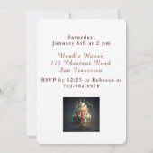 Circus thema verjaardagsuitnodiging Kaart (Achterkant)