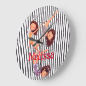 Circus Theme Acrobat Newborn Nursery Grote Klok (Hoek)