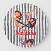 Circus Theme Acrobat Newborn Nursery Grote Klok (Voorkant)