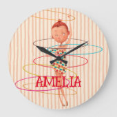 Circus Theme Bedroom Nursery Decor Kinder Grote Klok (Voorkant)