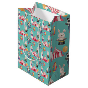 Circus Theme Birthday All Occasions Cute Gift Bag Medium Cadeauzakje