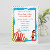 Circus Theme | Circus Tent | Circus Party Kaart (Staand voorkant)