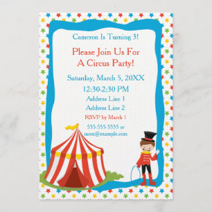 Circus Theme   Circus Tent   Circus Party Kaart