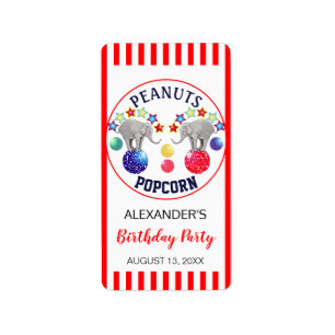 Circus Theme Elephant Birthday Party Favors Etiket
