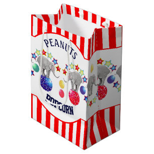 Circus Theme Elephant Birthday Party Medium Cadeauzakje