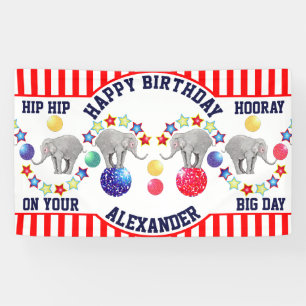 Circus Theme Elephant Birthday Party Spandoek