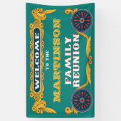 Circus Theme Family Reunion Welkom Spandoek (Verticaal)