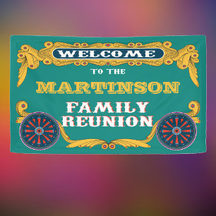 Circus Theme Family Reunion Welkom Spandoek